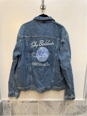 Everlane Marvelous Mrs Maisel Denim Staff Jacket Shy Baldwin Large